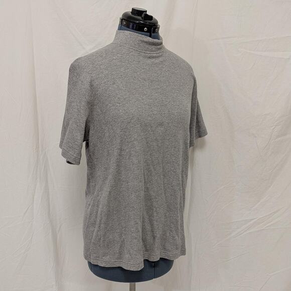 Lands' End Tops - Gray cotton mockneck tee size